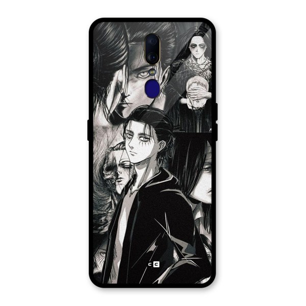 Eren Yeager Titan Glass Back Case for Oppo F11