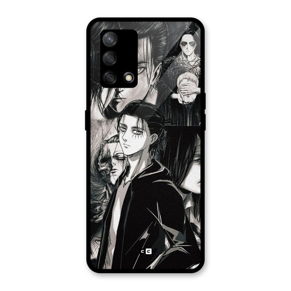 Eren Yeager Titan Glass Back Case for Oppo F19