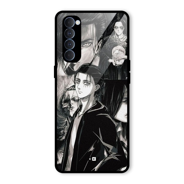 Eren Yeager Titan Glass Back Case for Oppo Reno4 Pro