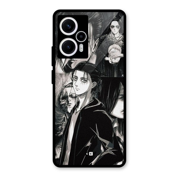 Eren Yeager Titan Glass Back Case for Poco F5