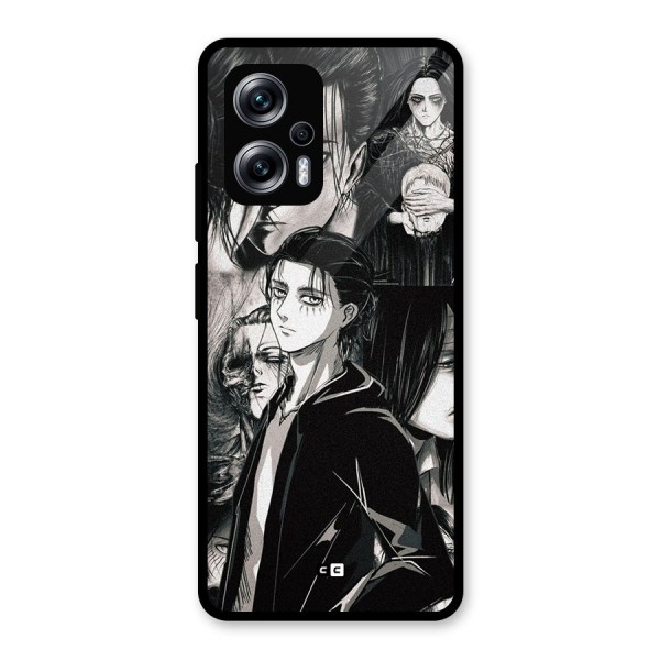 Eren Yeager Titan Glass Back Case for Redmi K50i