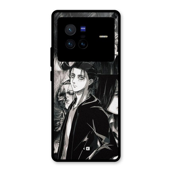 Eren Yeager Titan Glass Back Case for Vivo X80