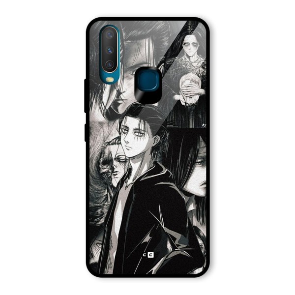 Eren Yeager Titan Glass Back Case for Vivo Y12