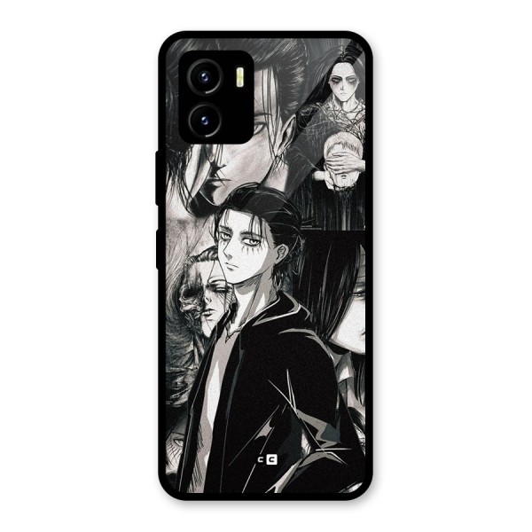 Eren Yeager Titan Glass Back Case for Vivo Y15s