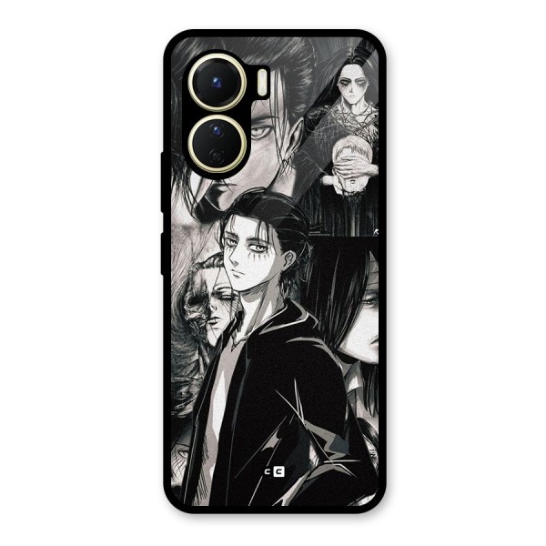 Eren Yeager Titan Glass Back Case for Vivo Y16