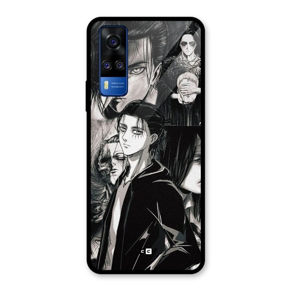 Eren Yeager Titan Glass Back Case for Vivo Y51