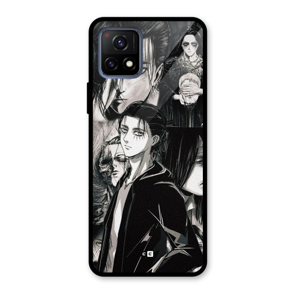 Eren Yeager Titan Glass Back Case for Vivo Y72 5G