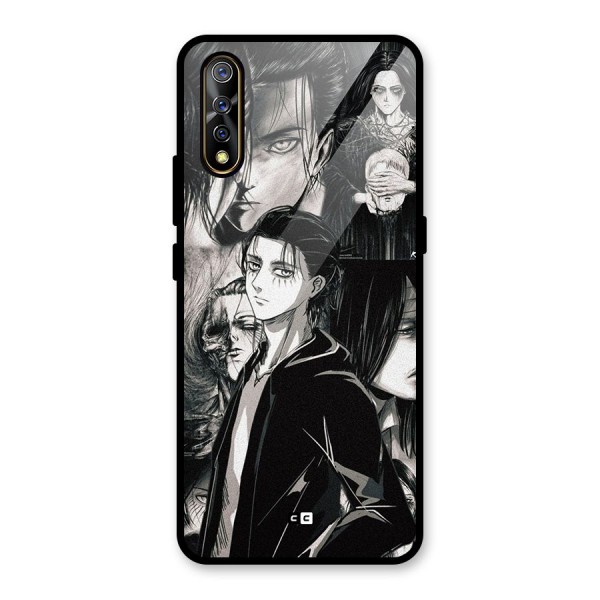 Eren Yeager Titan Glass Back Case for Vivo Z1x