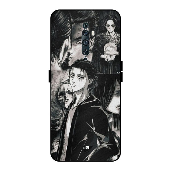 Eren Yeager Titan Metal Back Case for Oppo Reno2 F