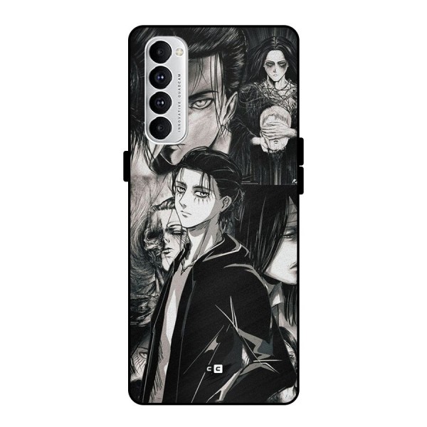 Eren Yeager Titan Metal Back Case for Oppo Reno4 Pro