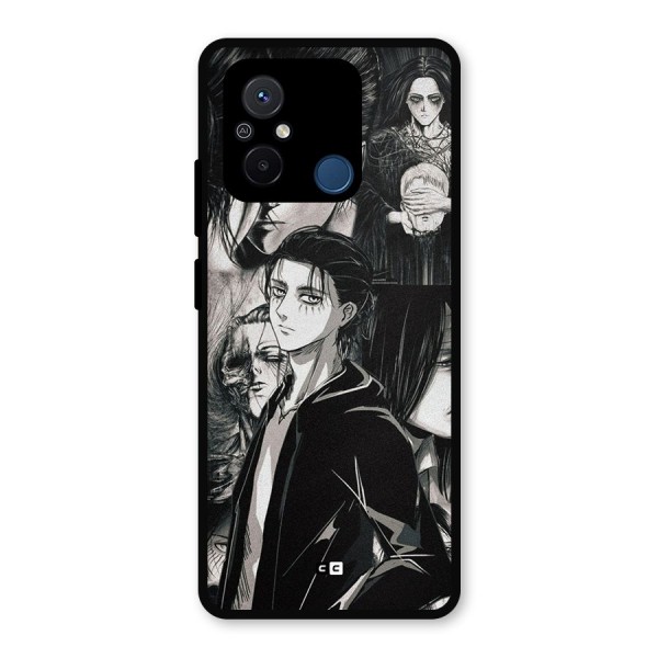 Eren Yeager Titan Metal Back Case for Poco C55