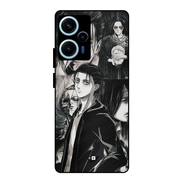 Eren Yeager Titan Metal Back Case for Poco F5