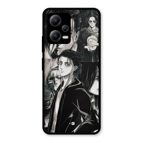 Eren Yeager Titan Metal Back Case for Poco X5