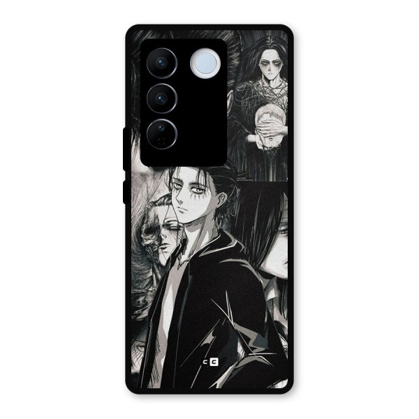 Eren Yeager Titan Metal Back Case for Vivo V27 Pro