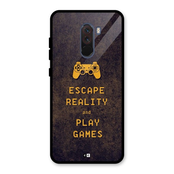 Escape Reality Glass Back Case for Poco F1