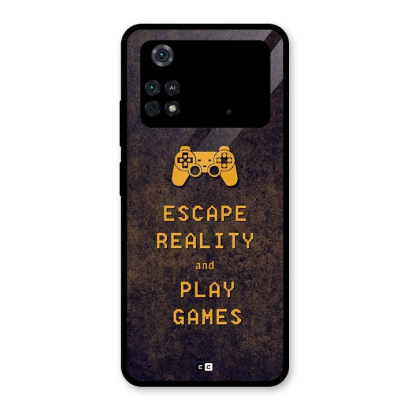 Escape Reality Glass Back Case for Poco M4 Pro 4G