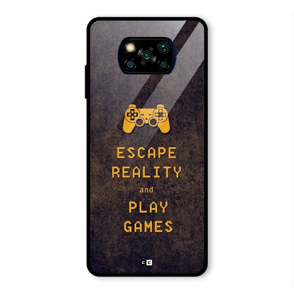 Escape Reality Glass Back Case for Poco X3 Pro