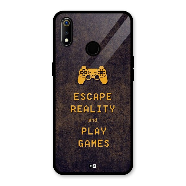 Escape Reality Glass Back Case for Realme 3