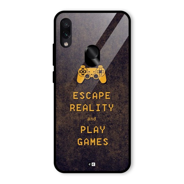 Escape Reality Glass Back Case for Redmi Note 7