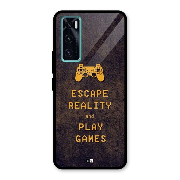 Escape Reality Glass Back Case for Vivo V20 SE