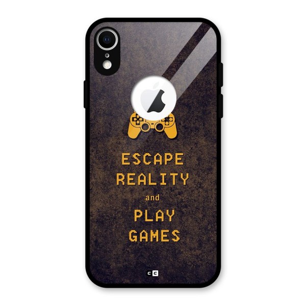 Escape Reality Glass Back Case for iPhone XR Logo Cut