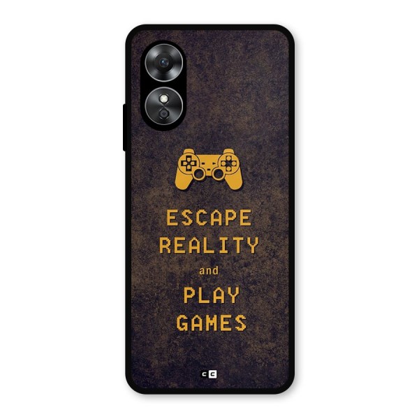 Escape Reality Metal Back Case for Oppo A17