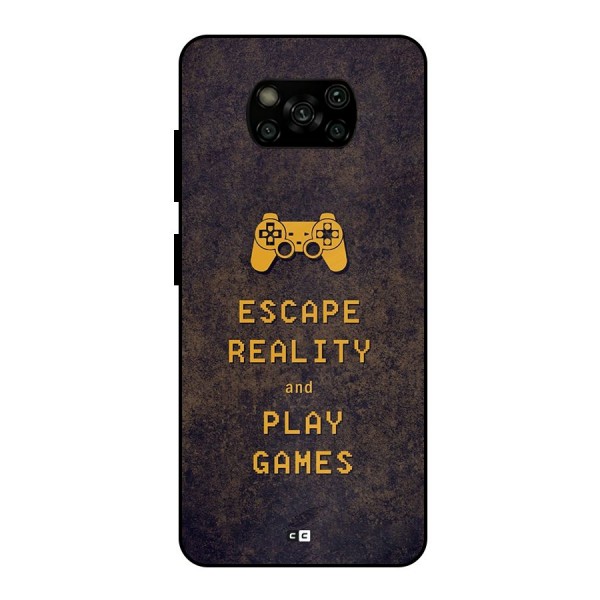 Escape Reality Metal Back Case for Poco X3