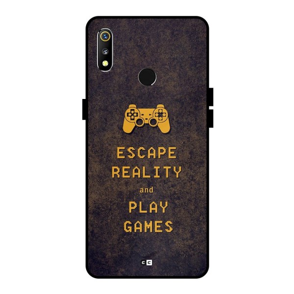 Escape Reality Metal Back Case for Realme 3i