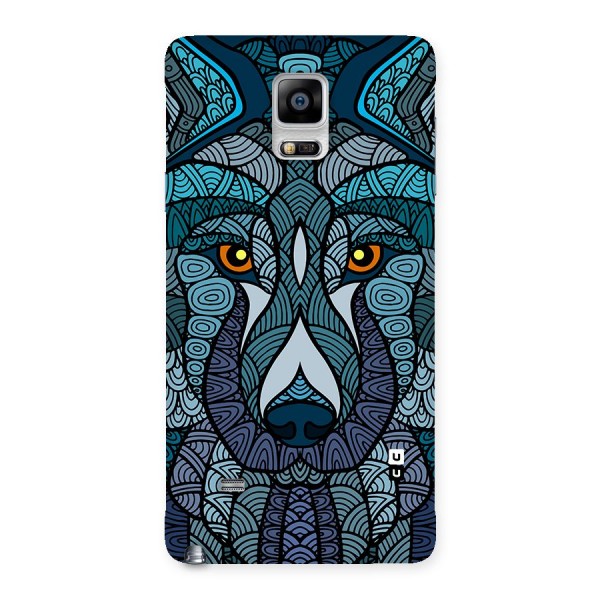 Ethnic Wolf Art Illustration Back Case for Galaxy Note 4