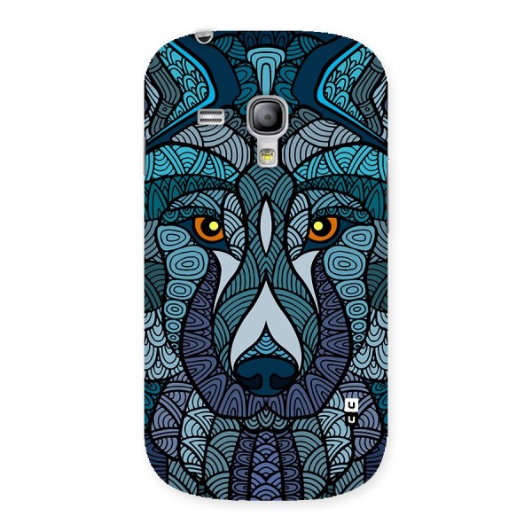 Ethnic Wolf Art Illustration Back Case for Galaxy S3 Mini