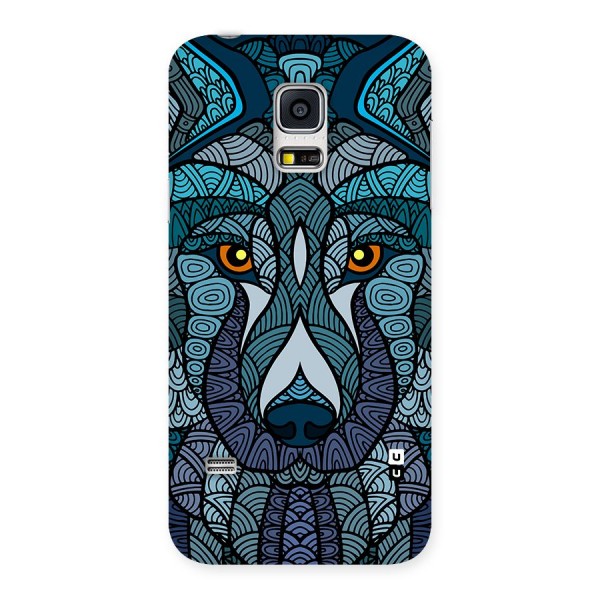 Ethnic Wolf Art Illustration Back Case for Galaxy S5 Mini