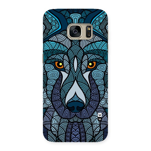 Ethnic Wolf Art Illustration Back Case for Galaxy S7