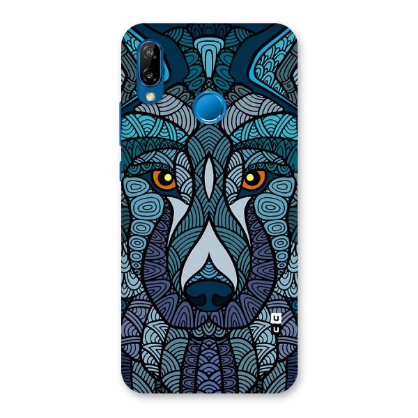 Ethnic Wolf Art Illustration Back Case for Huawei P20 Lite