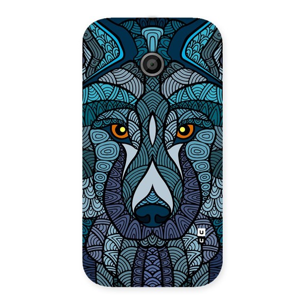 Ethnic Wolf Art Illustration Back Case for Moto E