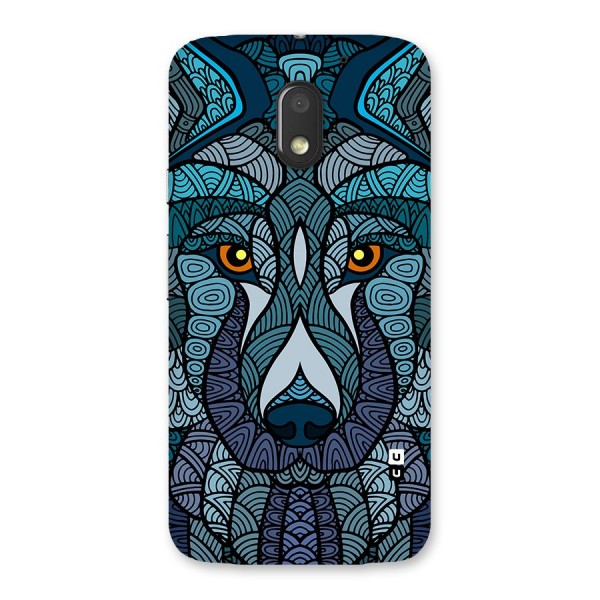 Ethnic Wolf Art Illustration Back Case for Moto E3 Power