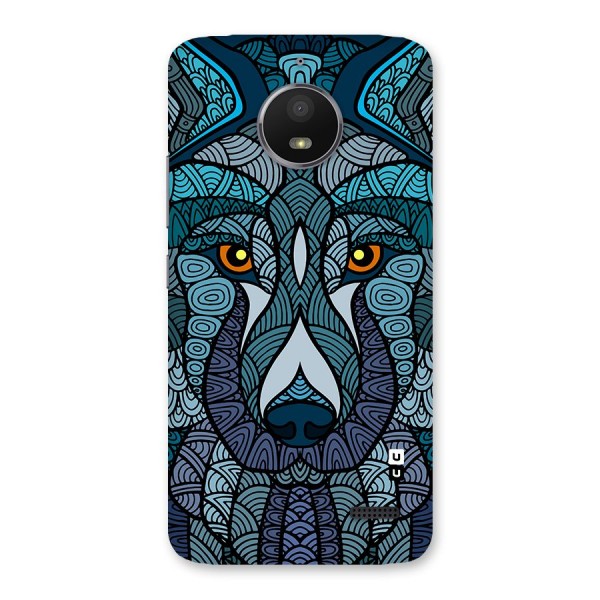 Ethnic Wolf Art Illustration Back Case for Moto E4