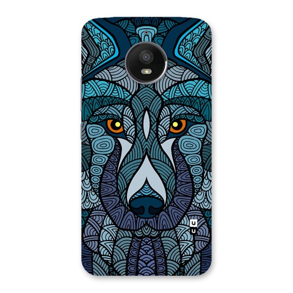 Ethnic Wolf Art Illustration Back Case for Moto E4 Plus