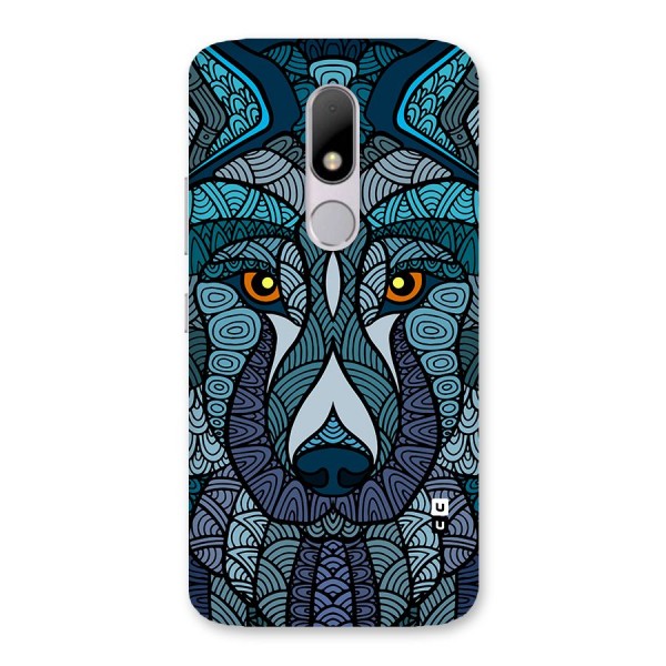 Ethnic Wolf Art Illustration Back Case for Moto M