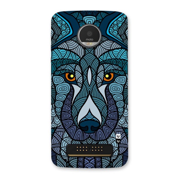 Ethnic Wolf Art Illustration Back Case for Moto Z Play