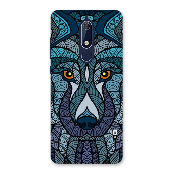 Ethnic Wolf Art Illustration Back Case for Nokia 5.1