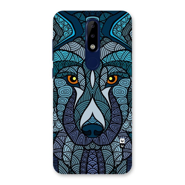 Ethnic Wolf Art Illustration Back Case for Nokia 5.1 Plus