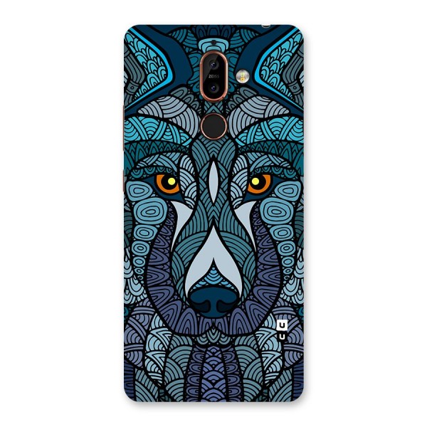 Ethnic Wolf Art Illustration Back Case for Nokia 7 Plus