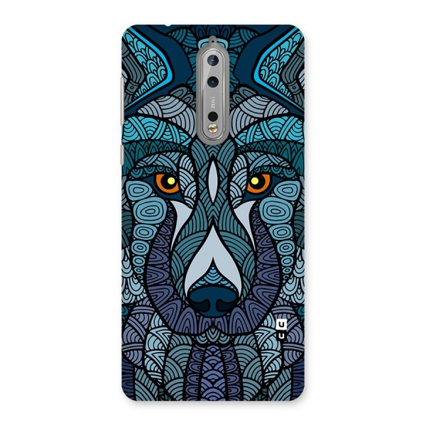 Ethnic Wolf Art Illustration Back Case for Nokia 8