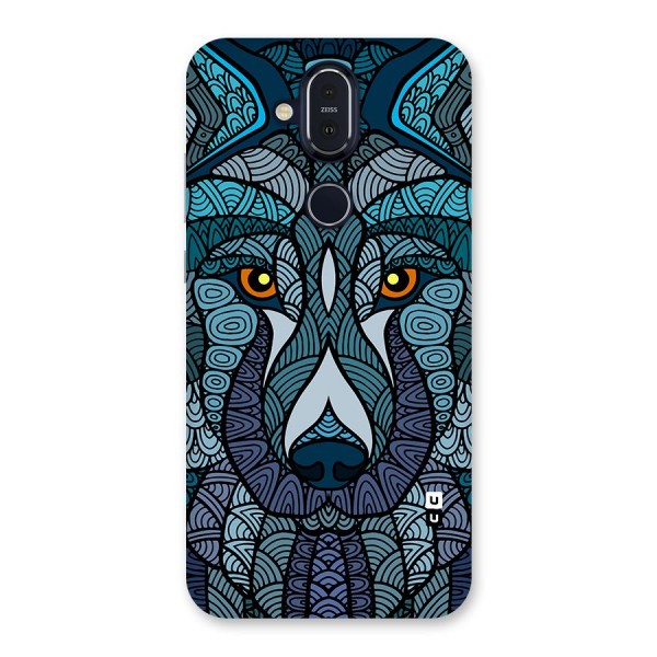 Ethnic Wolf Art Illustration Back Case for Nokia 8.1