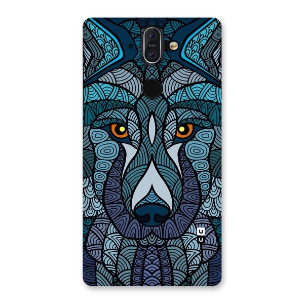 Ethnic Wolf Art Illustration Back Case for Nokia 8 Sirocco