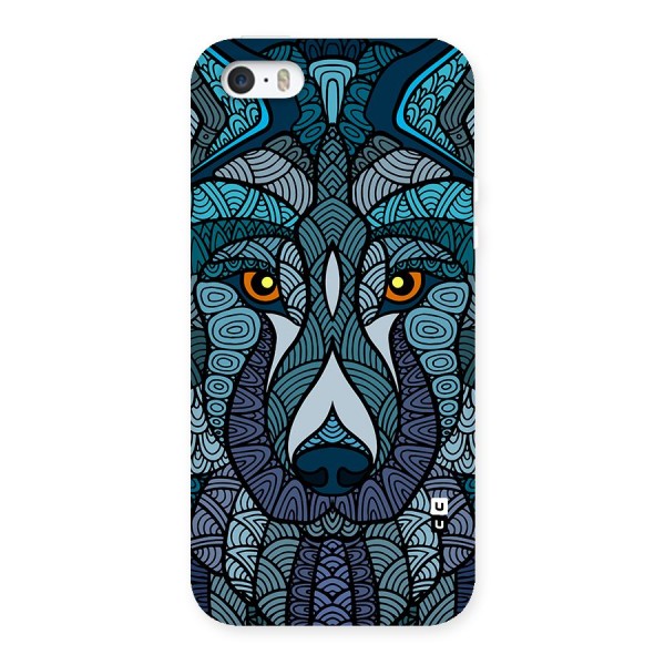 Ethnic Wolf Art Illustration Back Case for iPhone 5 5s