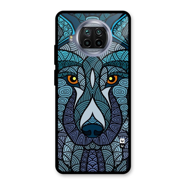 Ethnic Wolf Art Illustration Glass Back Case for Mi 10i