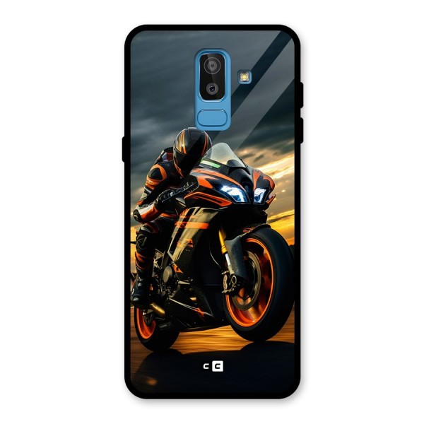 Evening Highway Glass Back Case for Galaxy J8