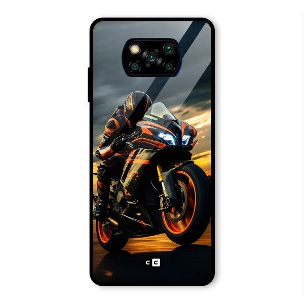 Evening Highway Glass Back Case for Poco X3 Pro