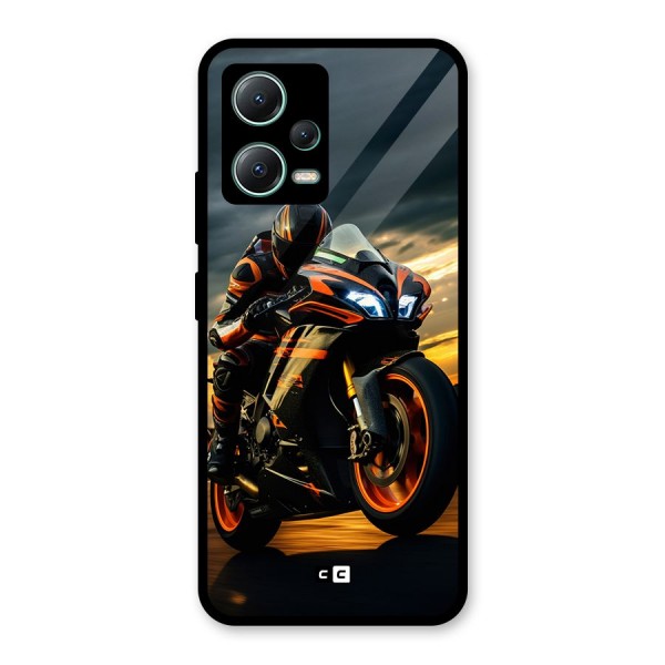 Evening Highway Glass Back Case for Poco X5